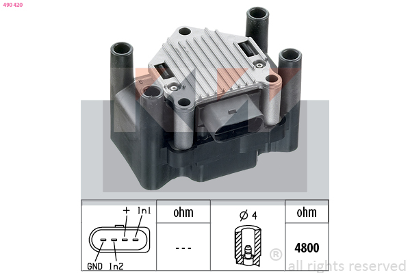 KW - 490 420 - Jedinica indukcionog kalema (bobine) (Uređaj za paljenje)